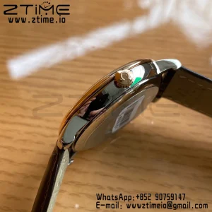 OMEGA De Ville Prestige 39.5mm RG/SS A+F 1:1 Best Edition Brown Dial RG Markers on Brown Leather Strap A2500 - Super Clone Watch | 1:1 Best Version
