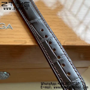 OMEGA De Ville Prestige 39.5mm RG/SS A+F 1:1 Best Edition Brown Dial RG Markers on Brown Leather Strap A2500 - Super Clone Watch | 1:1 Best Version