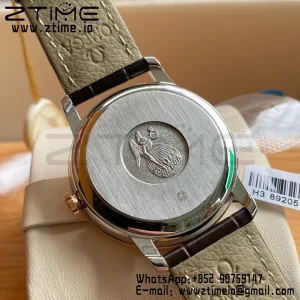 OMEGA De Ville Prestige 39.5mm RG/SS A+F 1:1 Best Edition Brown Dial RG Markers on Brown Leather Strap A2500 - Super Clone Watch | 1:1 Best Version