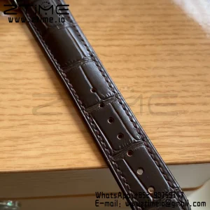 OMEGA De Ville Prestige 39.5mm RG/SS A+F 1:1 Best Edition White Dial RG Markers on Brown Leather Strap A2500 - Super Clone Watch | 1:1 Best Version