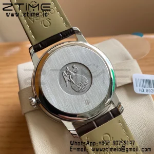 OMEGA De Ville Prestige 39.5mm RG/SS A+F 1:1 Best Edition White Dial RG Markers on Brown Leather Strap A2500 - Super Clone Watch | 1:1 Best Version