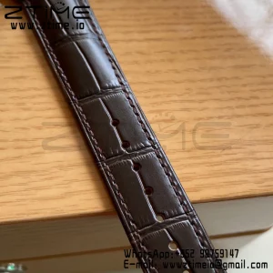 OMEGA De Ville Prestige 39.5mm YG/SS A+F 1:1 Best Edition White Dial YG Markers on Brown Leather Strap A2500 - Super Clone Watch | 1:1 Best Version