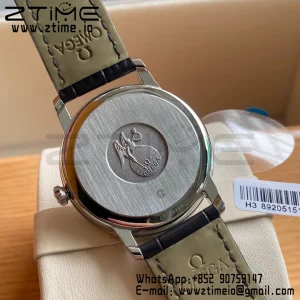 OMEGA De Ville Prestige 39.5mm SS A+F 1:1 Best Edition Black Dial Sliver Markers on Black Leather Strap A2500 - Super Clone Watch | 1:1 Best Version