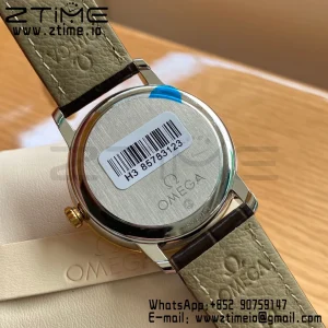 OMEGA De Ville Prestige 39.5mm YG/SS A+F 1:1 Best Edition Yeoolw Dial YG Markers on Brown Leather Strap A2500 - Super Clone Watch | 1:1 Best Version