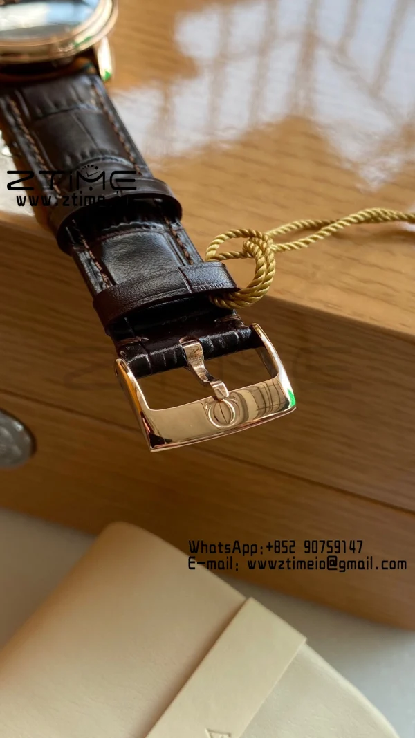 OMEGA De Ville Prestige 39.5mm RG A+F 1:1 Best Edition Μπλε καντράν με δείκτες RG σε καφέ δερμάτινο λουράκι A2500 - Super Clone Watch | 1:1 Best Version