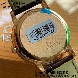 OMEGA De Ville Prestige 39.5mm RG A+F 1:1 Best Edition Μπλε καντράν με δείκτες RG σε καφέ δερμάτινο λουράκι A2500 - Super Clone Watch | 1:1 Best Version
