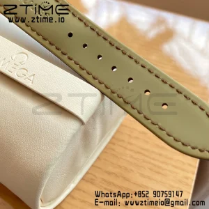 OMEGA De Ville Prestige 39.5mm YG/SS A+F 1:1 Best Edition Μπλε καντράν YG Markers σε καφέ δερμάτινο λουράκι A2500 - Super Clone Watch | 1:1 Best Version