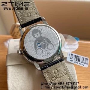 OMEGA De Ville Prestige Orbis 424.13.40.20.03.003 39.5mm SS A+F 1:1 Best Edition Μπλε καντράν Ασημί δείκτες σε μπλε δερμάτινο λουράκι A2500 - Super Clone Watch | 1:1 Best Version