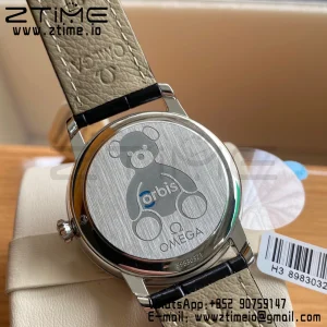 OMEGA De Ville Prestige Orbis 424.13.40.20.03.003 39.5mm SS A+F 1:1 Best Edition Μπλε καντράν Ασημί δείκτες σε μπλε δερμάτινο λουράκι A2500 - Super Clone Watch | 1:1 Best Version