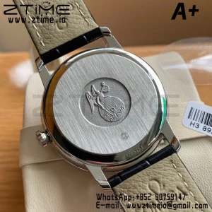 OMEGA De Ville Prestige 39.5mm SS A+F 1:1 Best Edition Black Diamond-shaped Dial Silver Markers on Black Leather Strap A2500 - Super Clone Watch | 1:1 Best Version