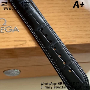オメガ デ・ヴィル プレステージ 39.5mm SS A+F 1:1 ベスト・エディション ホワイトダイヤモンド ダイアル シルバーマーカー ブラックレザーストラップ A2500 - スーパークローンウォッチ｜1:1 ベスト・バージョン