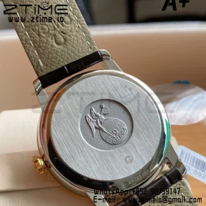 OMEGA De Ville Prestige 39.5mm YG/SS A+F 1:1 Best Edition Green Granular Dial YG Markers on Black Leather Strap A2500 - Super Clone Watch | 1:1 Best Version
