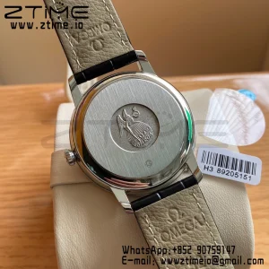 OMEGA De Ville Prestige 39.5mm SS A+F 1:1 Best Edition Μπλε κοκκώδες καντράν με δείκτες YG σε μαύρο δερμάτινο λουράκι A2500 - Super Clone Watch | 1:1 Best Version