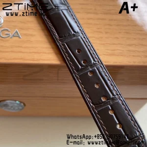 OMEGA De Ville Prestige 39.5mm SS A+F 1:1 Best Edition White Granular Dial Silver Markers on Black Leather Strap A2500 - Super Clone Watch | 1:1 Best Version