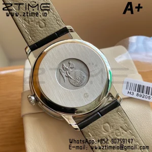 OMEGA De Ville Prestige 39.5mm SS A+F 1:1 Best Edition Black Granular Dial Silver Markers on Black Leather Strap A2500 - Super Clone Watch | 1:1 Best Version
