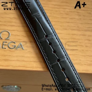 OMEGA De Ville Prestige 39.5mm SS A+F 1:1 Best Edition White Granular Dial Silver Markers on Black Leather Strap A2500 - Super Clone Watch | 1:1 Best Version