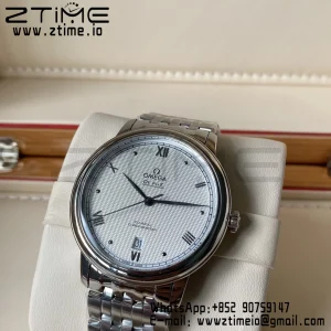 OMEGA De Ville Prestige 39.5mm SS A+F 1:1 Best Edition Blue Diamond-shaped Dial Silver Markers on Stainless Steel Strap A2500 - Super Clone Watch | 1:1 Best Version