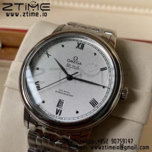 OMEGA De Ville Prestige 39.5mm SS A+F 1:1 Best Edition Blue Diamond-shaped Dial Silver Markers on Stainless Steel Strap A2500 - Super Clone Watch | 1:1 Best Version
