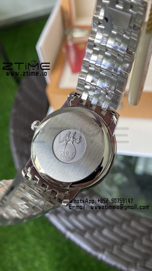 OMEGA De Ville Prestige 39.5mm SS A+F 1:1 Best Edition Blue Diamond-shaped Dial Silver Markers on Stainless Steel Strap A2500 - Super Clone Watch | 1:1 Best Version