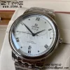 OMEGA De Ville Prestige 39.5mm SS A+F 1:1 Best Edition White Granular Dial Silver Markers on Stainless Steel Strap A2500 - Super Clone Watch | 1:1 Best Version
