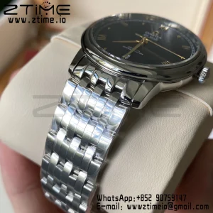 OMEGA De Ville Prestige 39.5mm SS A+F 1:1 Best Edition White Granular Dial Silver Markers on Stainless Steel Strap A2500 - Super Clone Watch | 1:1 Best Version
