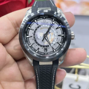 OMEGA Aqua Terra GMT Worldtimer 43mm Titanium VSF 1:1 Best Edition on Rubber Strap  A8938 Super Clone - Super Clone Watch | 1:1 Best Version