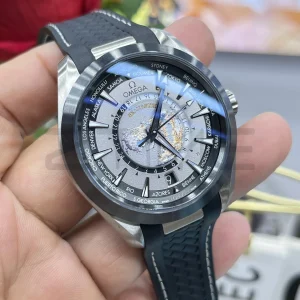 OMEGA Aqua Terra GMT Worldtimer 43mm Titanium VSF 1:1 Best Edition on Rubber Strap  A8938 Super Clone - Super Clone Watch | 1:1 Best Version