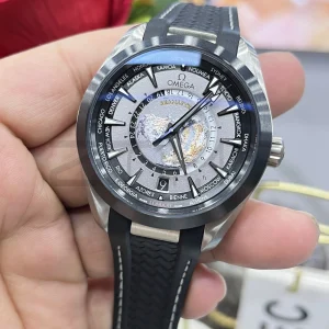 OMEGA Aqua Terra GMT Worldtimer 43mm Titanium VSF 1:1 Best Edition on Rubber Strap  A8938 Super Clone - Super Clone Watch | 1:1 Best Version