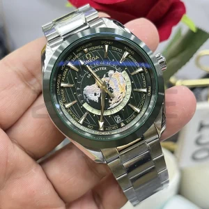 OMEGA Aqua Terra Worldtimer VSF 1:1 Best Edition Green Dial on SS Bracelet A8938 Super Clone - Super Clone Watch | 1:1 Best Version