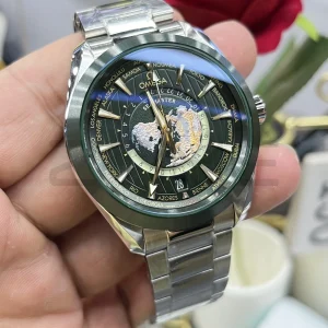 OMEGA Aqua Terra Worldtimer VSF 1:1 Best Edition Green Dial on SS Bracelet A8938 Super Clone - Super Clone Watch | 1:1 Best Version