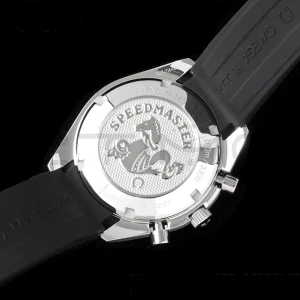 OMEGA Speedmaster Racing Master SS HKF Best Edition White Dial on Black Rubber Strap A7750 - Super Clone Watch | 1:1 Best Version