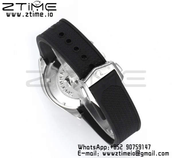 OMEGA Speedmaster Racing Master SS HKF Best Edition Μαύρο καντράν σε μαύρο λουράκι από καουτσούκ A7750 - Super Clone Watch | 1:1 Best Version