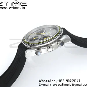 OMEGA Speedmaster Racing Master SS HKF Best Edition Black/Gray Dial on Black Rubber Strap A7750 - Super Clone Watch | 1:1 Best Version
