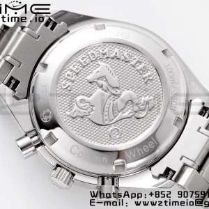OMEGA Speedmaster Racing Master SS HKF Best Edition Black/White Dial on SS Bracelet A7750 - Super Clone Watch | 1:1 Best Version