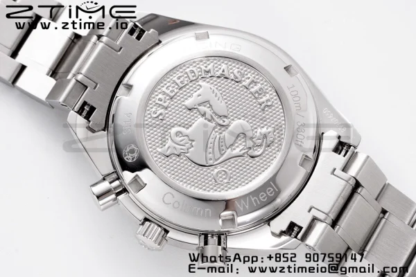 OMEGA Speedmaster Racing Master SS HKF Best Edition Black/White Dial on SS Bracelet A7750 - Super Clone Watch | 1:1 Best Version