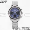 OMEGA Speedmaster Racing Master SS HKF Best Edition Cadran negru/albastru pe brățară SS A7750 - Super Clone Watch | 1:1 Best Version