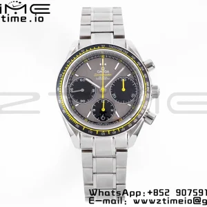 OMEGA Speedmaster Racing Master SS HKF Best Edition Gray/Black Dial on SS Bracelet A7750 - Super Clone Watch | 1:1 Best Version