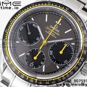 OMEGA Speedmaster Racing Master SS HKF Best Edition με γκρι/μαύρο καντράν και βραχιόλι SS A7750 - Super Clone Watch | 1:1 Best Version
