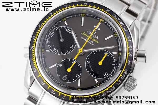 OMEGA Speedmaster Racing Master SS HKF Best Edition με γκρι/μαύρο καντράν και βραχιόλι SS A7750 - Super Clone Watch | 1:1 Best Version