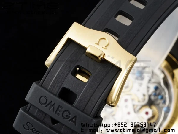 オメガ スピードマスター ムーンウォッチ ムーンシャインゴールド YG RMF ベストエディション YGダイアル ブラックラバーストラップ 手巻きクロノ - スーパークローンウォッチ｜1:1 ベストバージョン