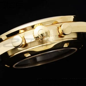OMEGA Speedmaster Moonwatch in Moonshine Gold YG RMF Best Edition YG Dial on Black Rubber Strap Manual Chrono - Super Clone Watch | 1:1 Best Version
