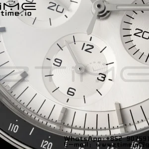 OMEGA Speedmaster Moonwatch in Moonshine SS RMF Best Edition White Dial on Black Leather Strap Manual Chrono - Super Clone Watch | 1:1 Best Version