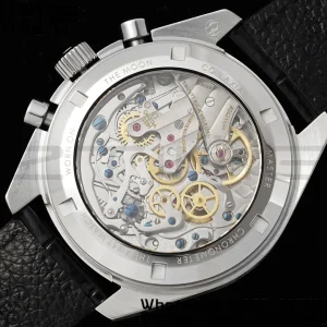 OMEGA Speedmaster Moonwatch in Moonshine SS RMF Best Edition White Dial on Black Leather Strap Manual Chrono - Super Clone Watch | 1:1 Best Version