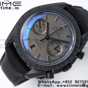 OMEGA Speedmaster “Dark Side of The Moon” Real Ceramic OMF 1:1 Best Edition Black Black on Nylon Strap A9300 - Super Clone Watch | 1:1 Best Version