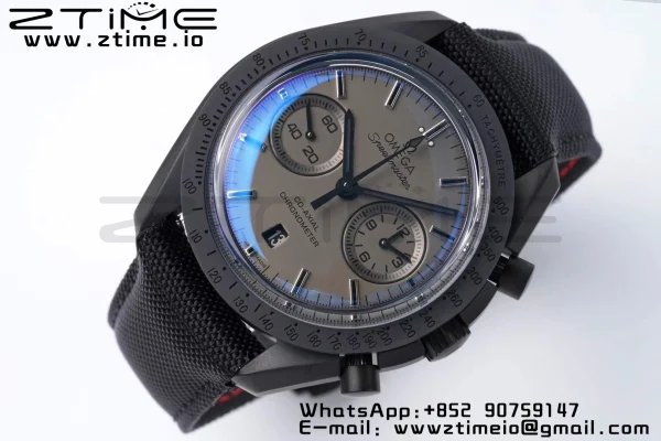 OMEGA Speedmaster “Dark Side of The Moon” Real Ceramic OMF 1:1 Best Edition Black Black on Nylon Strap A9300 - Super Clone Watch | 1:1 Best Version