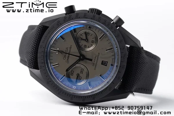 OMEGA Speedmaster “Dark Side of The Moon” Real Ceramic OMF 1:1 Best Edition Black Black on Nylon Strap A9300 - Super Clone Watch | 1:1 Best Version