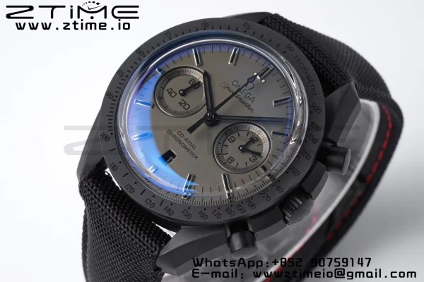 OMEGA Speedmaster “Dark Side of The Moon” Real Ceramic OMF 1:1 Best Edition Black Black on Nylon Strap A9300 - Super Clone Watch | 1:1 Best Version