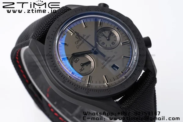 OMEGA Speedmaster “Dark Side of The Moon” Real Ceramic OMF 1:1 Best Edition Black Black on Nylon Strap A9300 - Super Clone Watch | 1:1 Best Version