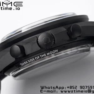 OMEGA Speedmaster “Dark Side of The Moon” Real Ceramic OMF 1:1 Best Edition Black Black on Nylon Strap A9300 - Super Clone Watch | 1:1 Best Version