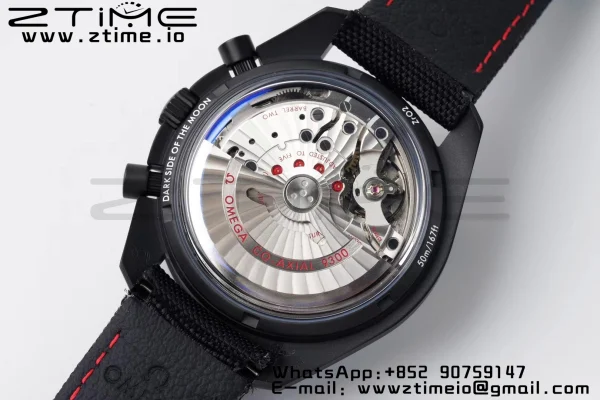 OMEGA Speedmaster “Dark Side of The Moon” Real Ceramic OMF 1:1 Best Edition Black Black on Nylon Strap A9300 - Super Clone Watch | 1:1 Best Version